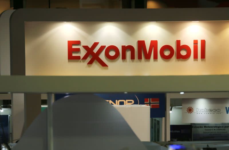FILE PHOTO: Logo of Exxon Mobil Corp
