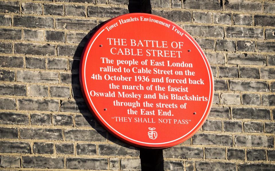 A plaque commemorates the battle