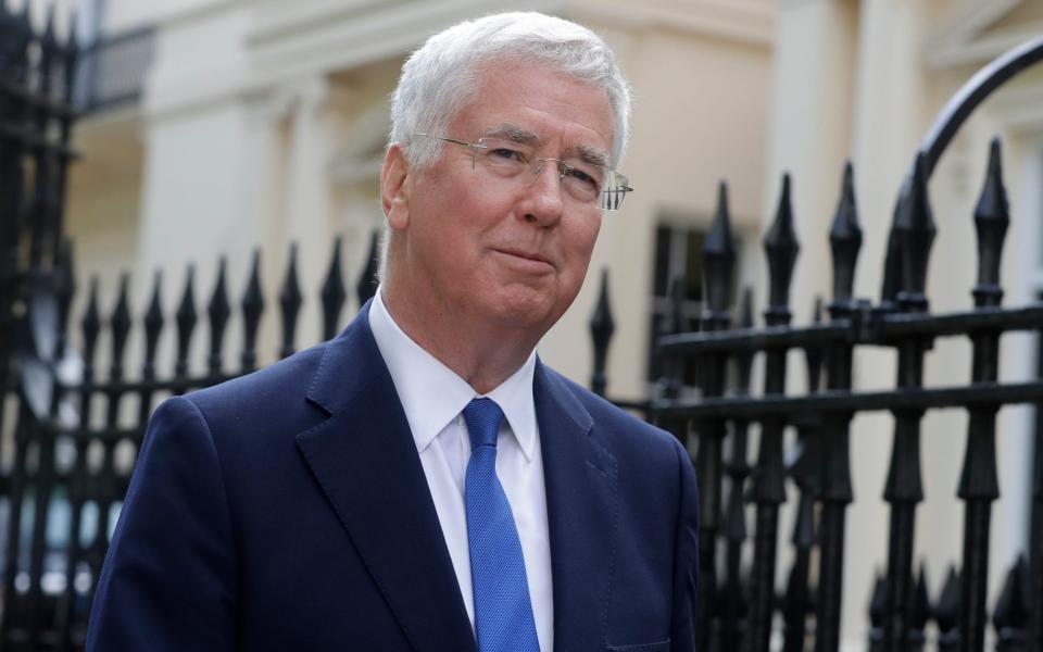 Sir Michael Fallon claimed Mr Shiner had never shown remorse over suffering felt by veterans - Kirsty Wigglesworth/AP