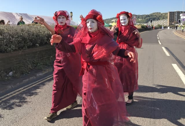 Extinction Rebellion protest at Dover