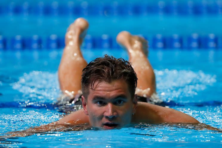 American Nathan Adrian will have his hands full in the men's 50 free. (Getty)