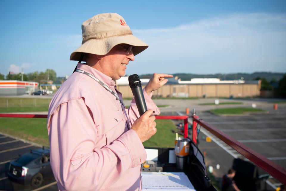 Halls High School Band Director Eric Baumgardner during band camp on Wednesday, July 26, 2023.