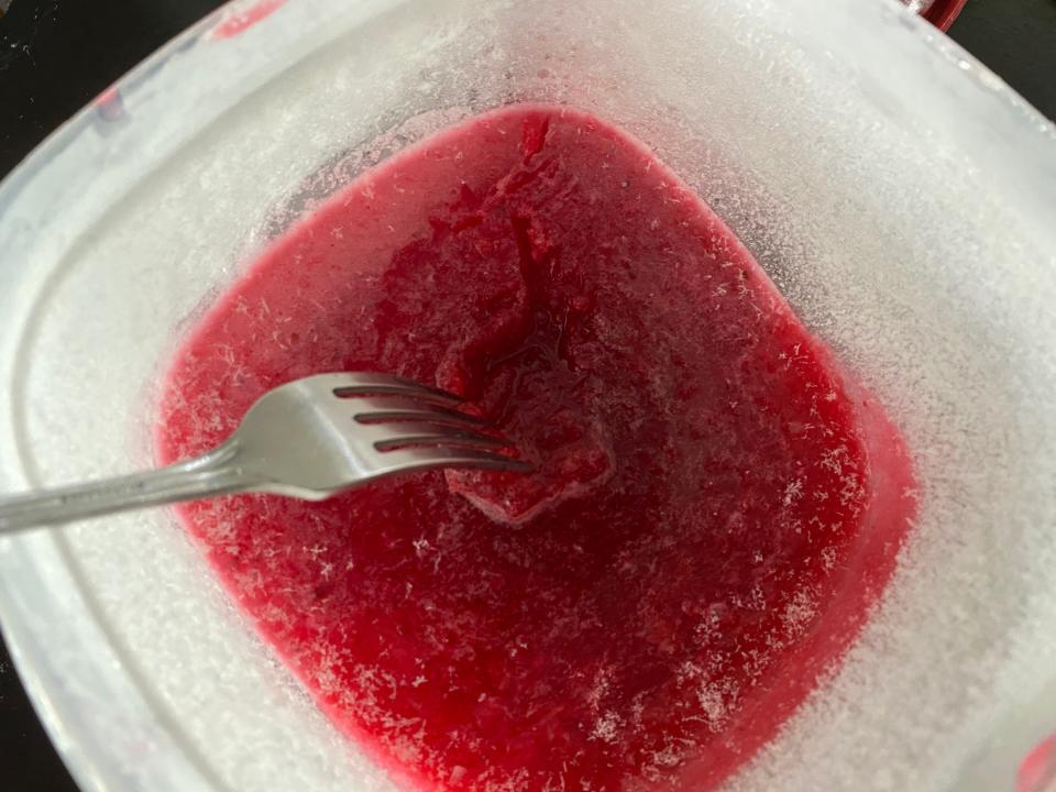 Alton Brown 5 shaving granita