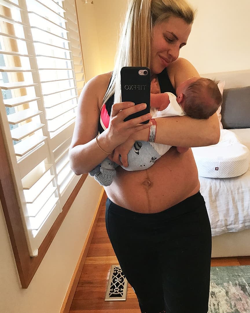 Tiffany Hall holding her son as a baby