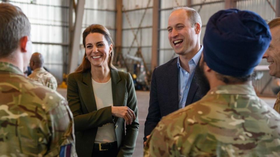 The Duke and Duchess of Cambridge visited a Cyprus military base on Wednesday.