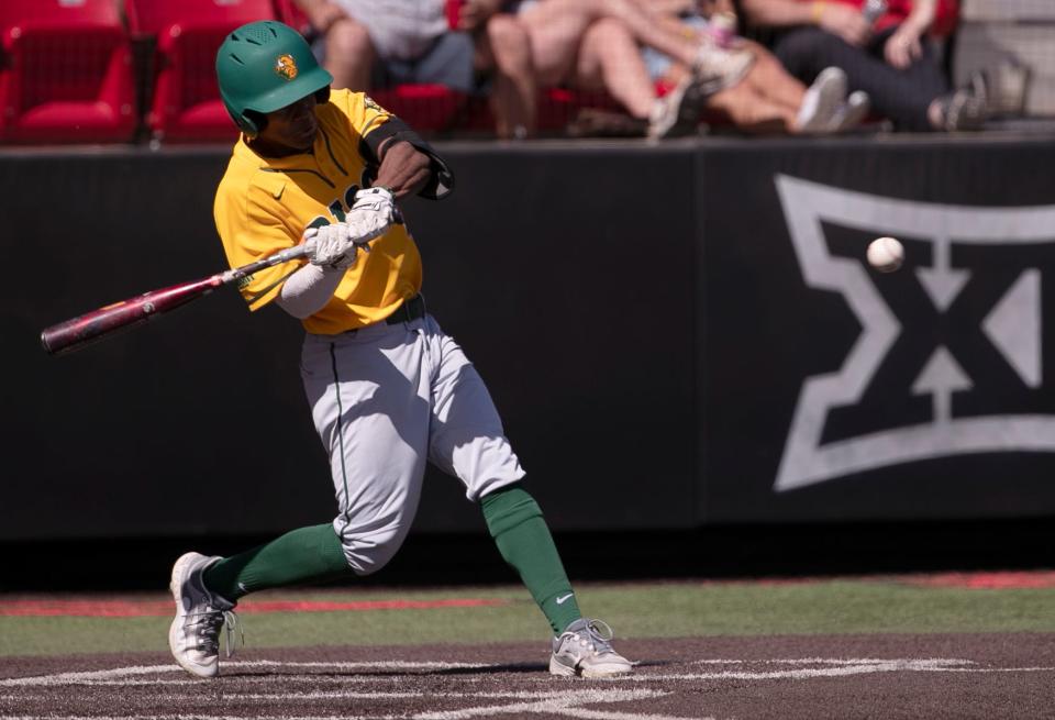 North Dakota State right fielder Dallan Quigley, who went to Monterey, had a run-scoring single in the Bison's 8-5 loss Saturday to Texas Tech.