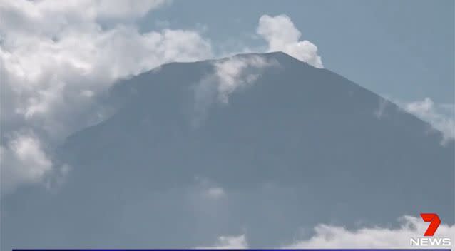 Smoke has been seen billowing from the volcano over the past few days. Source: 7 News