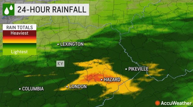 Kentucky 24-Hour Rainfall 7/28 AM