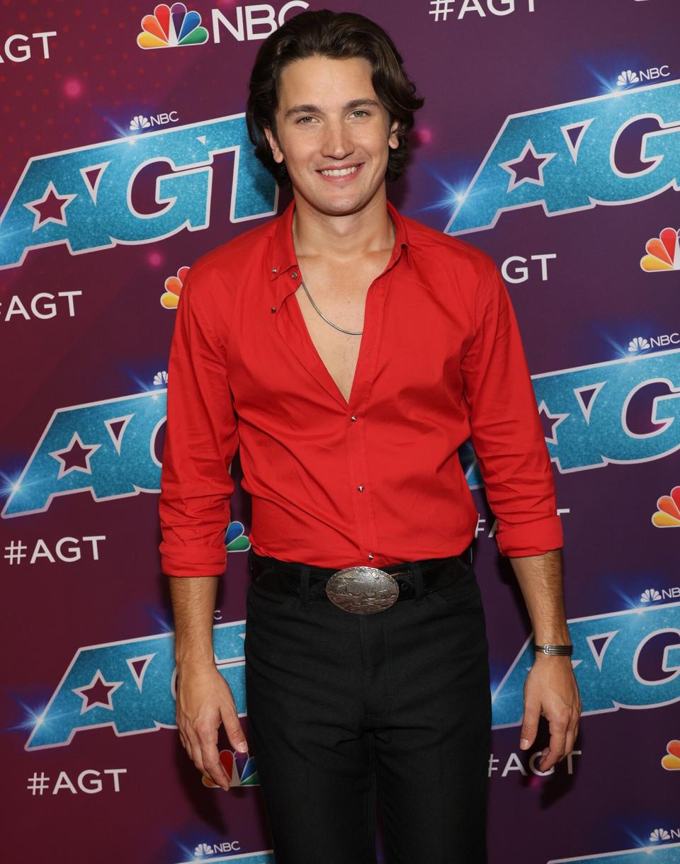 Drake Milligan attends a "America's Got Talent" Season 17 Live Show