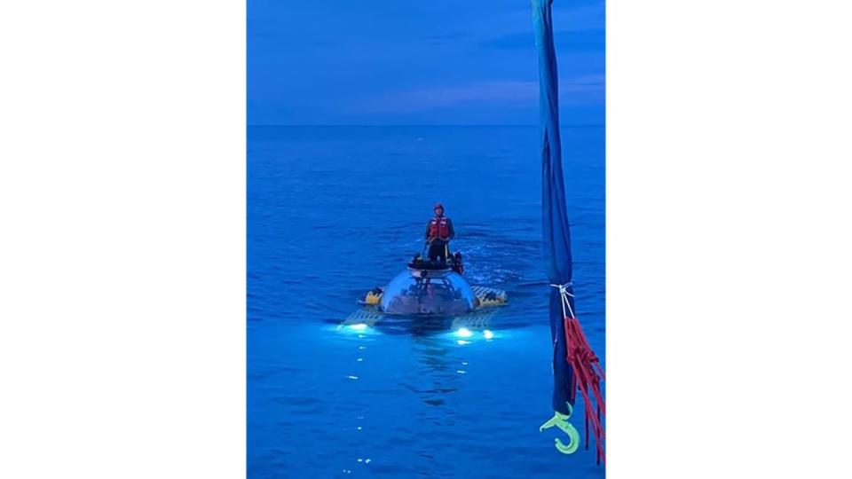 <div class="inline-image__caption"><p>Capt. Les Annan surfaces from an underwater dive.</p></div> <div class="inline-image__credit">Courtesy of Capt. Les Annan</div>