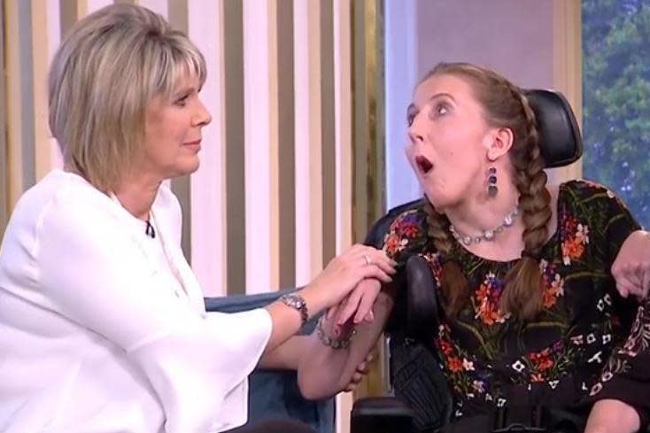 Ruth Langsford held the hand of Amy as her parents relived her trauma (ITV)
