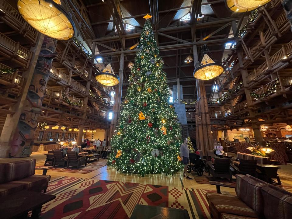 christmas tree in fort wilderness resort at disney world