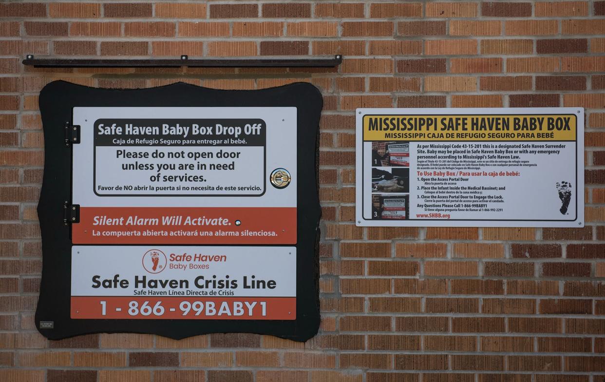 The Safe Haven Baby Box allows parents to legally surrender their infant, seen at Simpson General Hospital in Mendenhall, Miss., on Tuesday, Feb. 20, 2024.