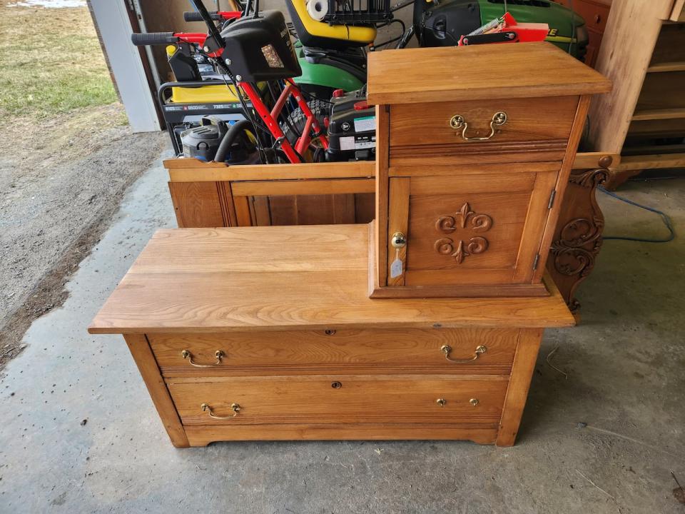 Skelly bought the top hat dresser at auction in Winchester, ON., where he said gets most of his antique pieces. It also came with a horizontal mirror. He thinks it was likely made in the 1930s, and suspects the dresser has circulated in the Ottawa area with different owners over the last few decades. 