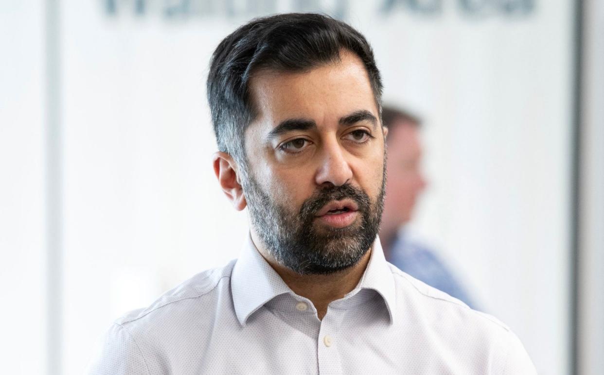 First Minister of Scotland Humza Yousaf during a visit to visit the National Treatment Centre at Victoria Hospital in Kirkcaldy, Fife