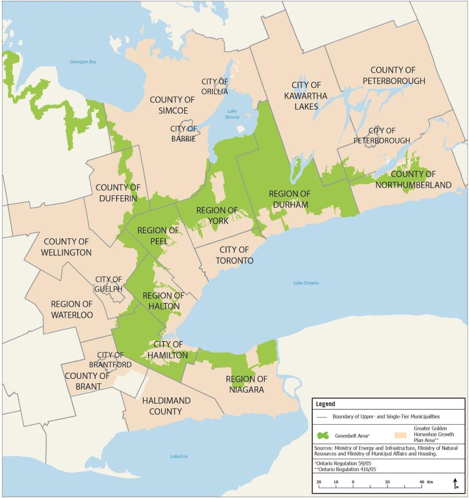 Map showing the Greater Golden Horseshoe Growth Plan Area. (Queen’s Printer for Ontario, 2022)