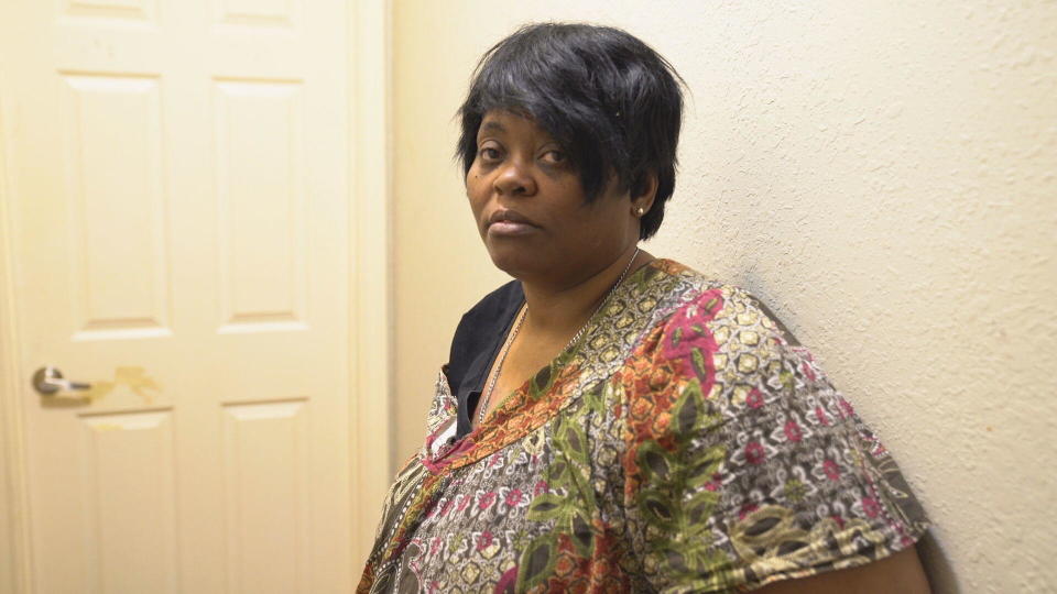 Anthony Upshaw's neighbor Linda Bouie was also evicted from her home.  / Credit: CBS News