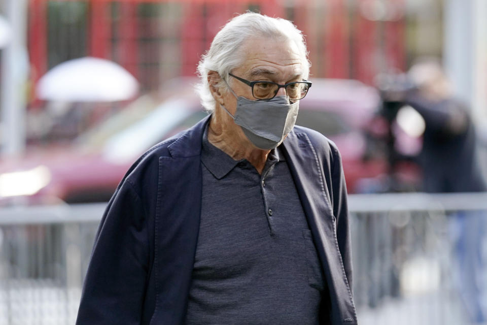 FILE — Actor Robert De Niro arrives at court in New York, Oct. 31, 2023. A jury has ordered Robert De Niro's company to pay more than $1.2 million to his former personal assistant after finding his production company, Canal Productions, engaged in gender discrimination and retaliation, Thursday, Nov. 9, 2023. (AP Photo/Seth Wenig, File)