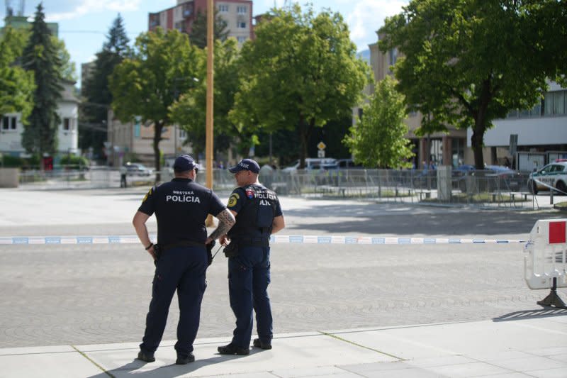 Slovakian Prime Minister Robert Fico was shot five times in an assassination attempt Wednesday and underwent more than three hours of surgery. A suspect is in custody. Photo by Jakub Gavlak/EPA-EFE