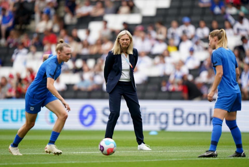 Finland coach Anna Signeul is determined to go out with a bang (Tim Goode/PA) (PA Wire)