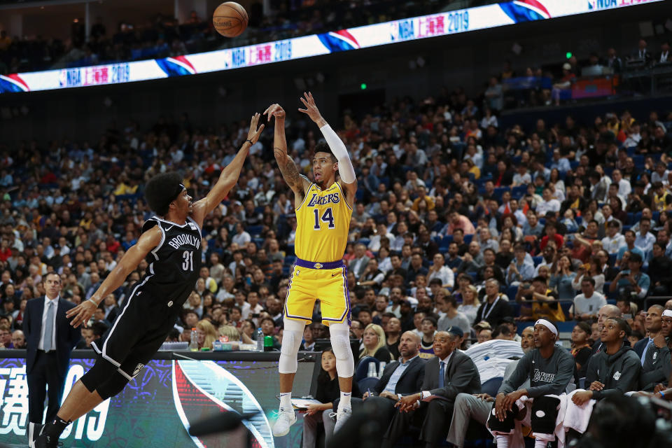 Danny Green外線出手。(Photo by Lintao Zhang/Getty Images)