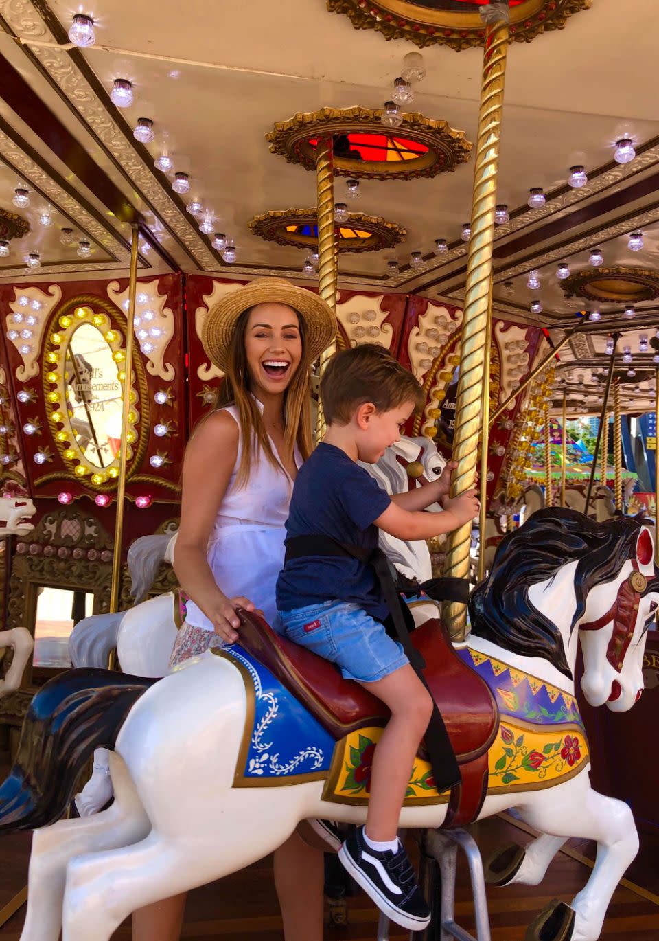 Former reality star Krystal Forscutt and her three-year-old son Sunny at the Sydney Royal Easter Show. Source: Supplied