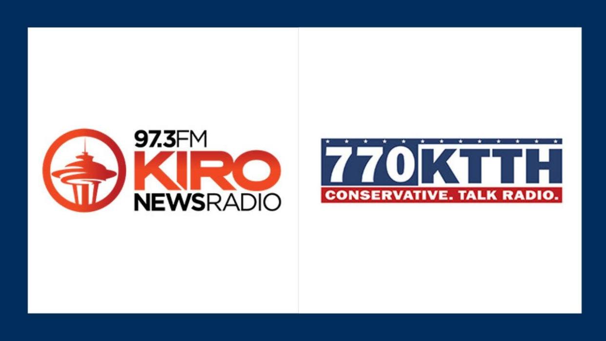 <div>The KIRO Newsradio and 770 KTTH logos.</div> <strong>(Bonneville International)</strong>