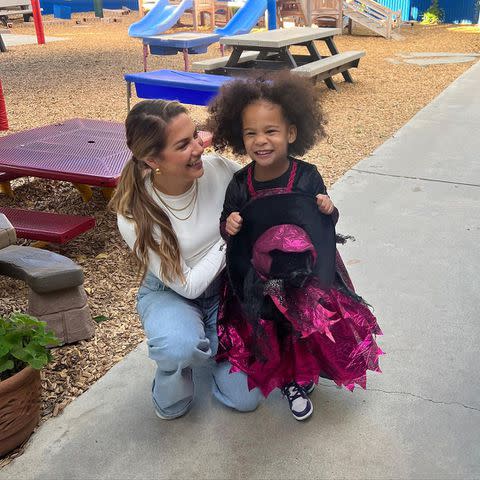 <p>Allison Holker/Instagram</p> Allison Holker and daughter Zaia on Halloween
