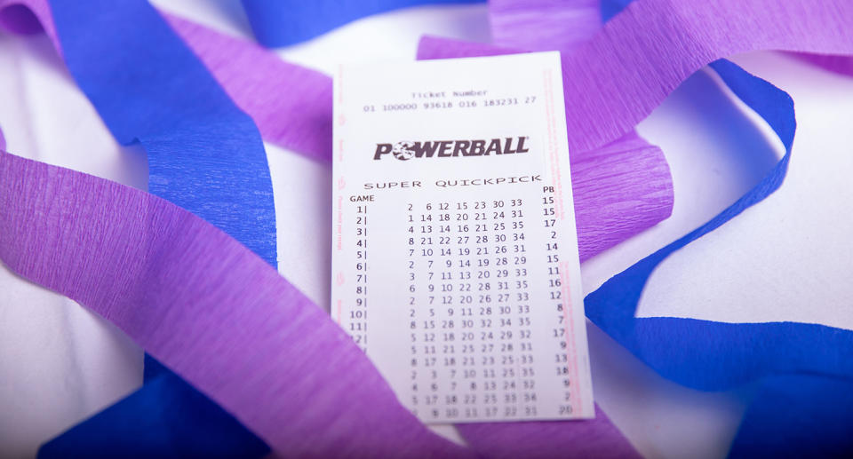 Winning Powerball ticket.