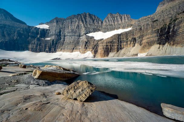 PHOTO: FILE - Glacial striations and receding Grinnell and Salamander glaciers in cirque, Glacier National Park, Montana. (UCG/Universal Images Group via Getty Images, FILE)