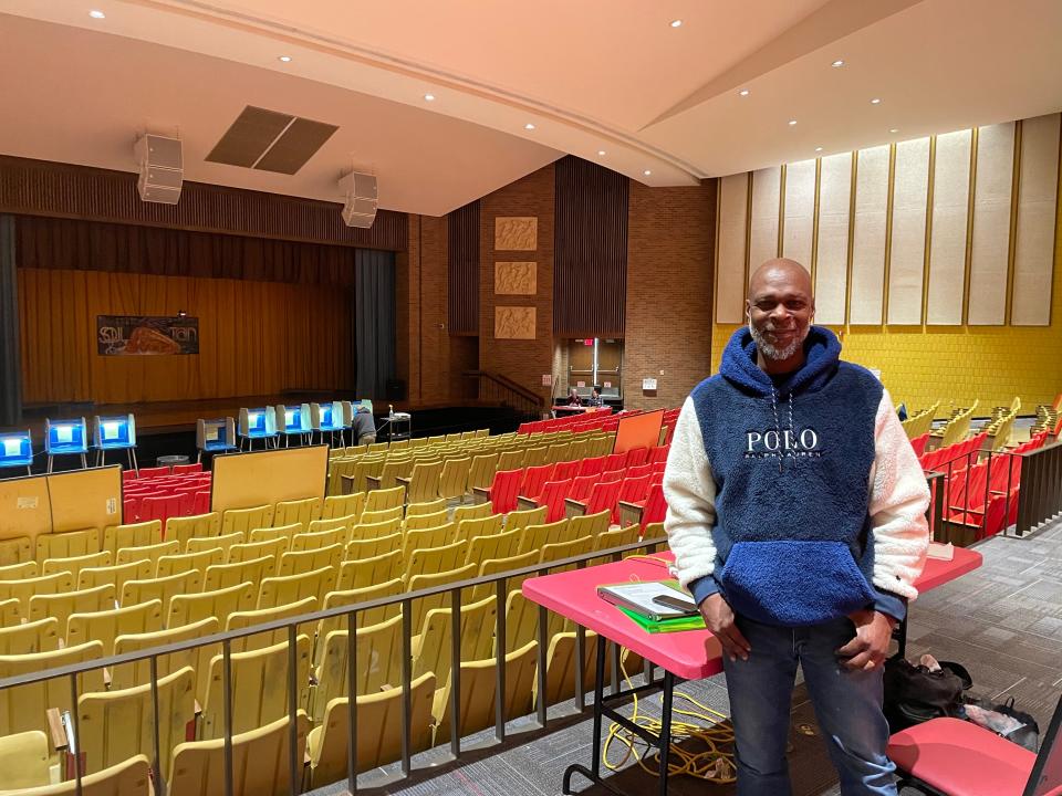 South Division High School polling place sees a slow day Tuesday morning.