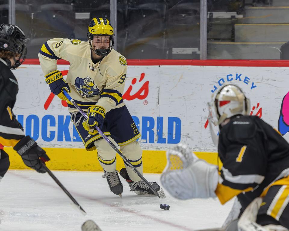 Jake Pietila led Hartland in goals and points in 2023-24.