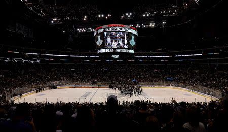 View From The Ice After LA Kings Win 2014 Stanley Cup Championship