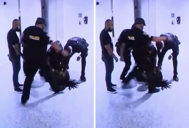 Video shows one of the officers kicking Dalonta Crudup, 24, in his head as he lies on the ground in police custody. (Photo: Miami-Dade County State Attorney's Office)