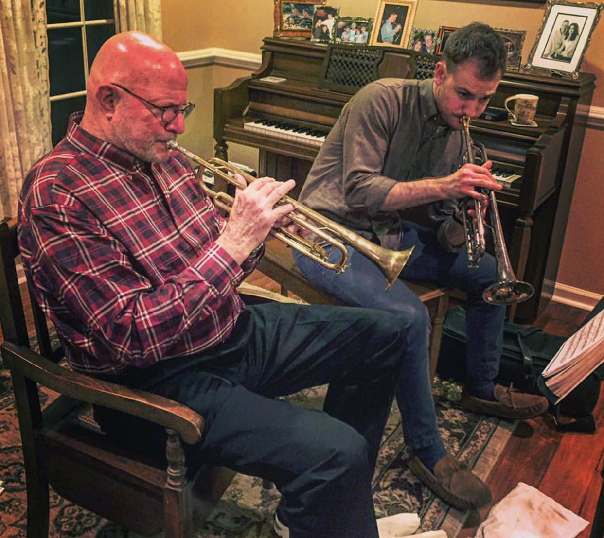 Morton and Matt Block perform together in 2015. (Julie Block)