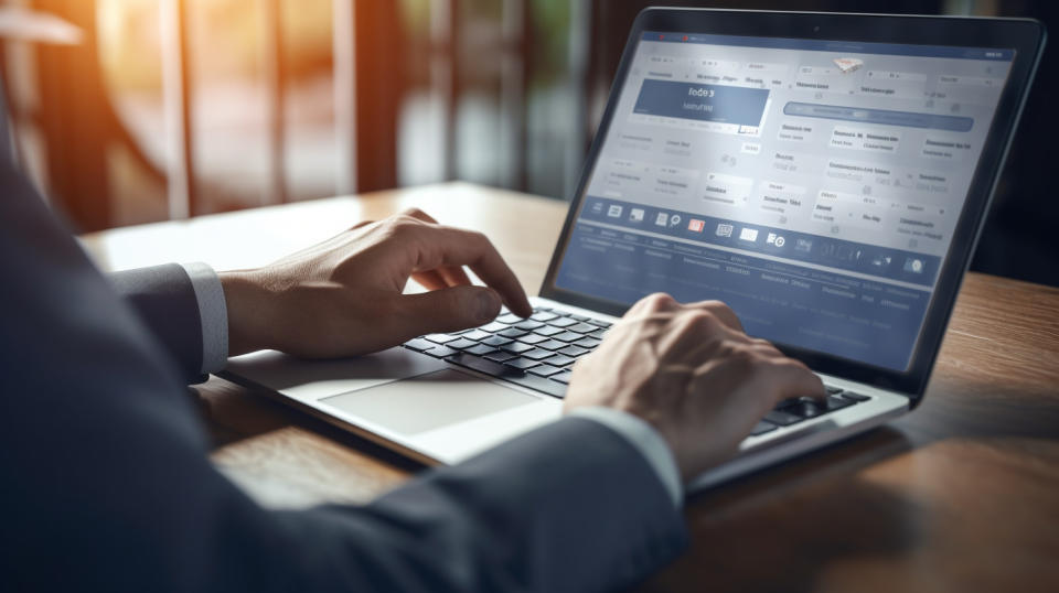 A close-up of a customer placing an order using the company's e-commerce platform.