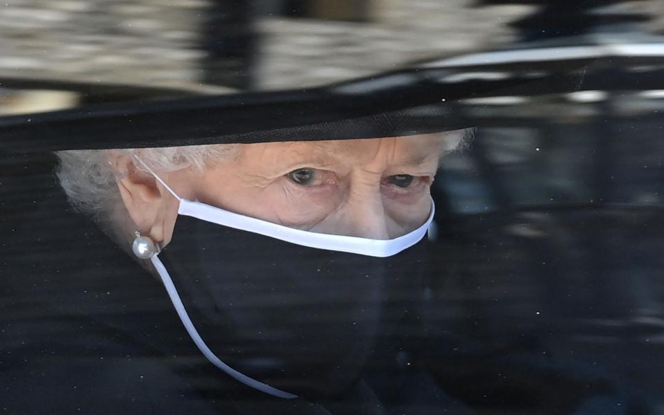 The Queen arrives for the funeral of Prince Philip at Windsor Castle - Leon Neal/AFP