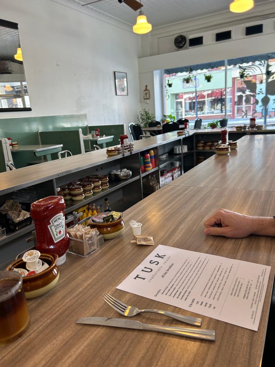 The lunch counter at TUSK diner in Barberton came from the old Woolworth store in downtown Akron.