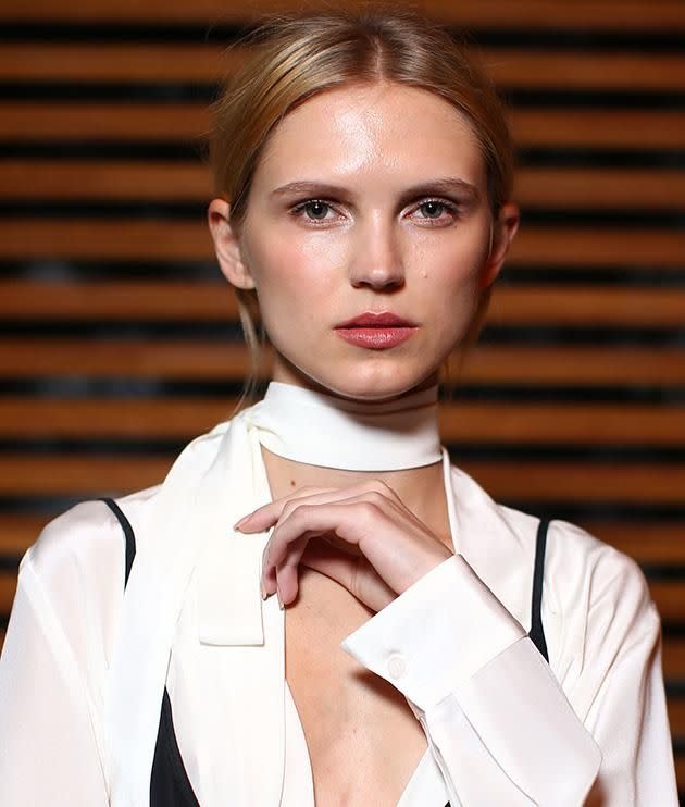 Backstage at the Daniel Avakian show. Photo: Getty Images.