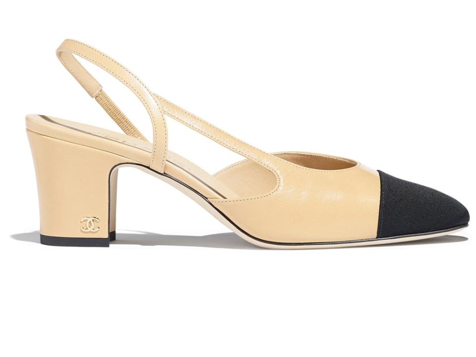 Chanel’s slingback heels cost £710 (Chanel)