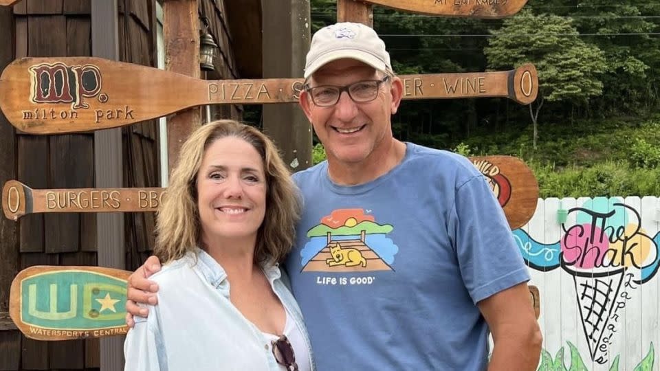 Math teacher David Phenix, seen here in undated photo with his wife, Leesa Phenix, was shot when a 14-year-old student opened fire inside Apalachee High School on September 4. - From David Phenix