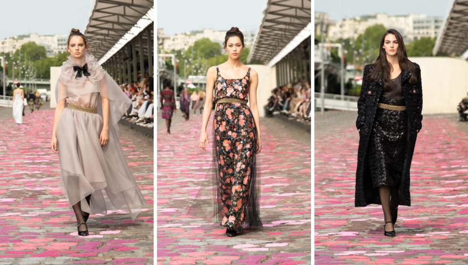 Models walking in designs from the Chanel Couture 2023 collection. (PHOTO: Chanel)