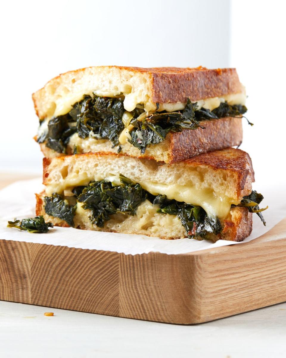 Parmesan Crusted Kale Grilled Cheese