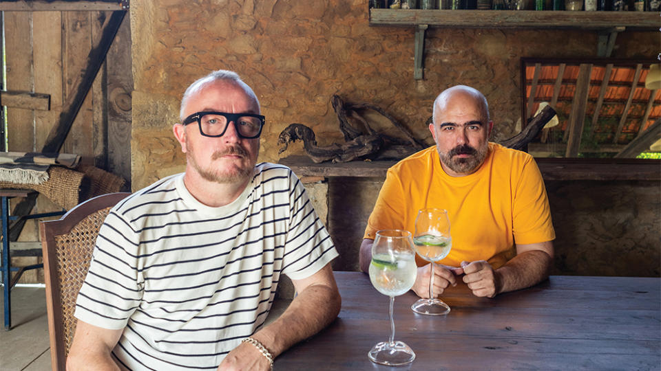 Chris Brooke and Bruno Basso of Jupiter 10 at their home near Porto