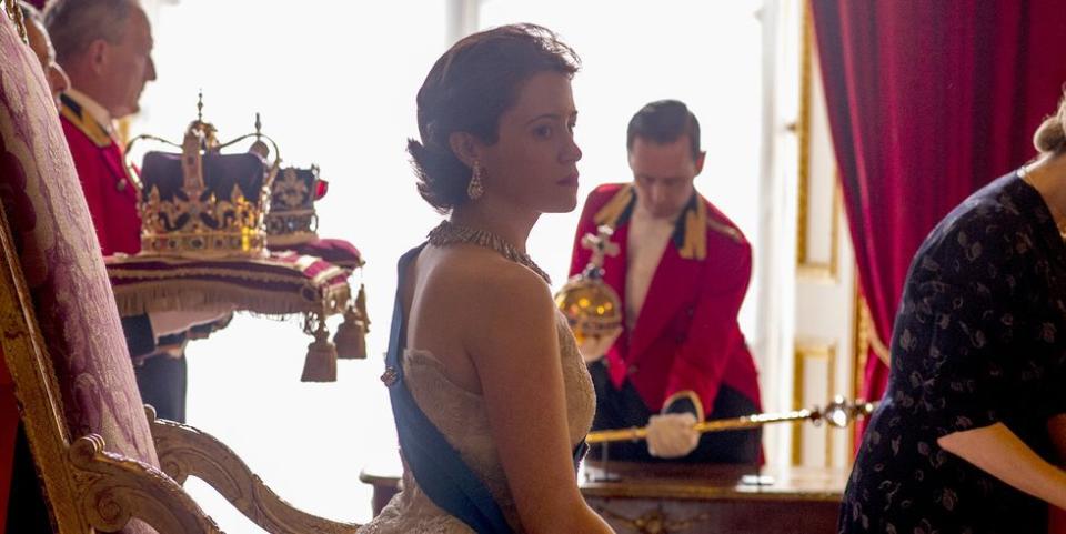 <p>Unsurprisingly, <em>The Crown</em> wasn't able to film in the actual Buckingham Palace. To recreate the Palace for the show, the research team took tours of the Palace—public tours. "We went on tours," Annie Sulzberger, who leads the research team, told <a href="http://www.refinery29.uk/2017/12/185708/the-crown-set-buckingham-palace-filming" rel="nofollow noopener" target="_blank" data-ylk="slk:Refinery 29;elm:context_link;itc:0;sec:content-canvas" class="link "><em>Refinery 29</em></a>. "Like any other members of the public—and they had no idea why we were there."</p>