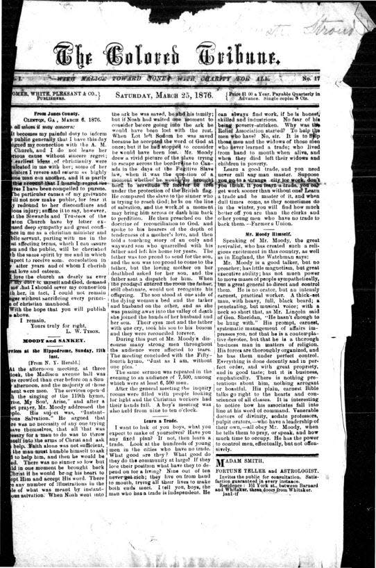 An issue of The Colored Tribune.