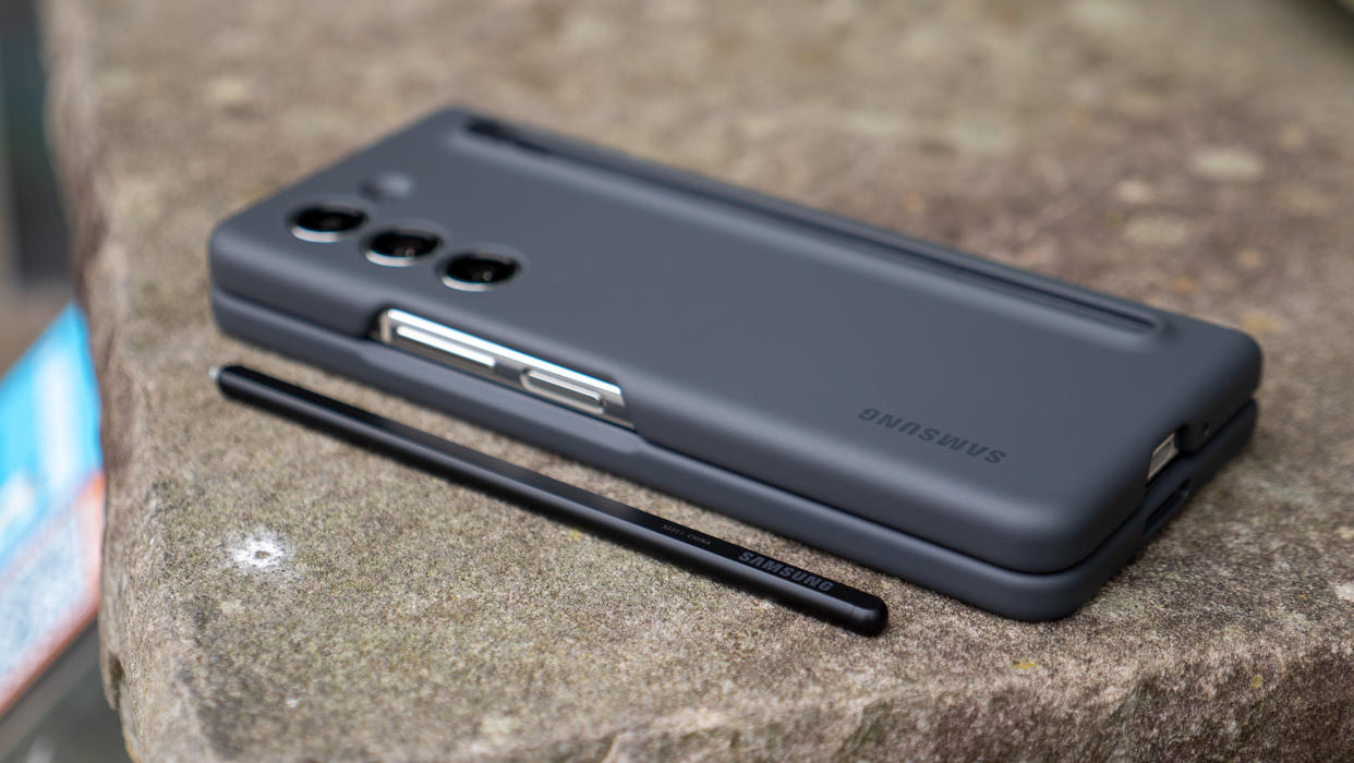  The new Slim S Pen case on the Samsung Galaxy Z Fold 5 