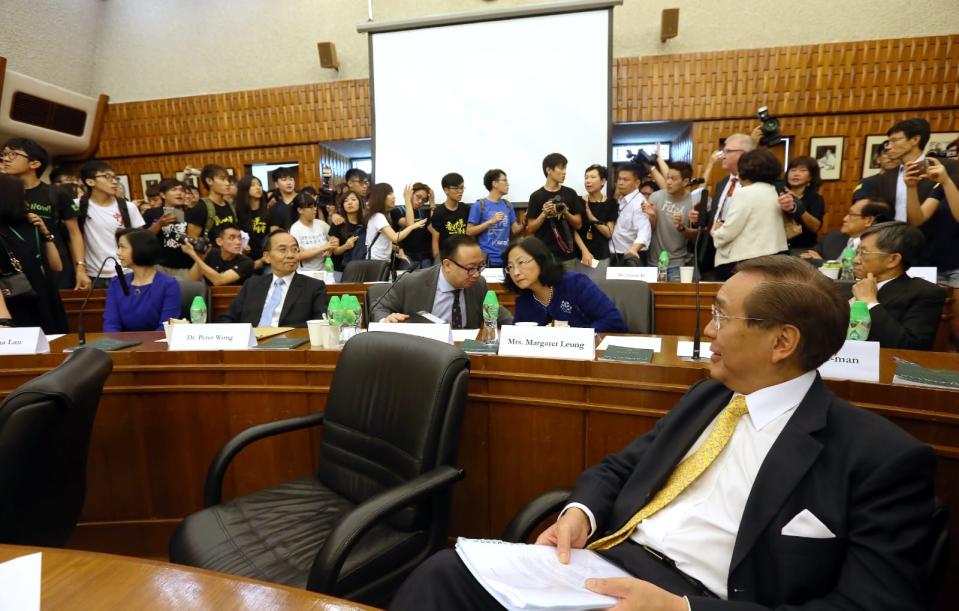 2015年7月，港大校委會否決任命前法律學院院長陳文敏為副校長。South China Morning Post via Getty Images
