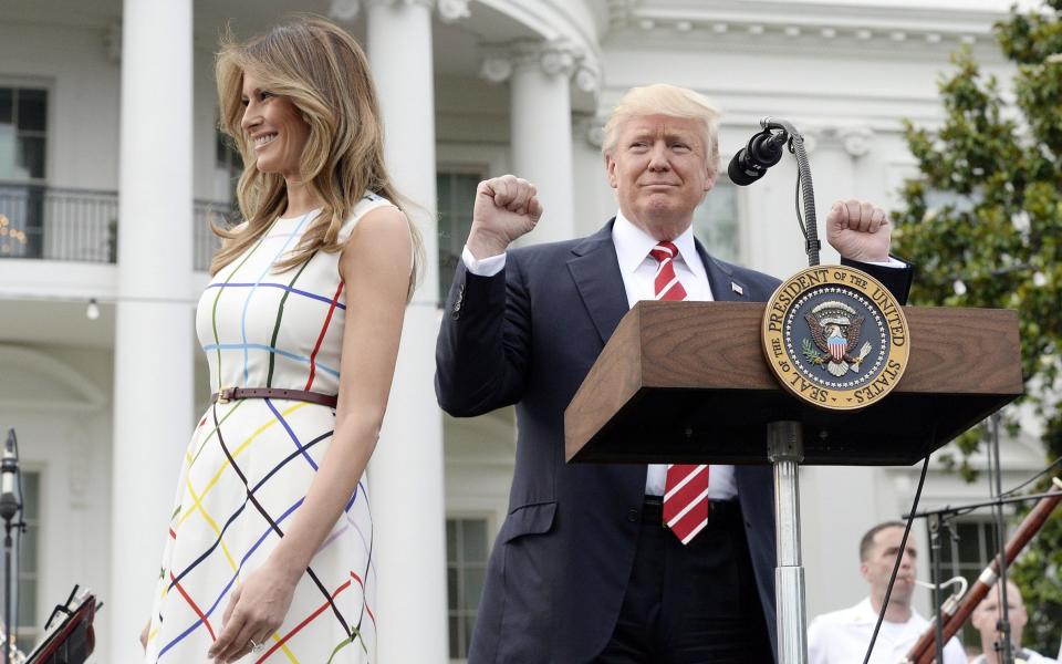  Donald Trump and First Lady Melania Trump host the Congressional Picnic on the South Lawn of the White House  - Credit:  PooL/Getty Images North America