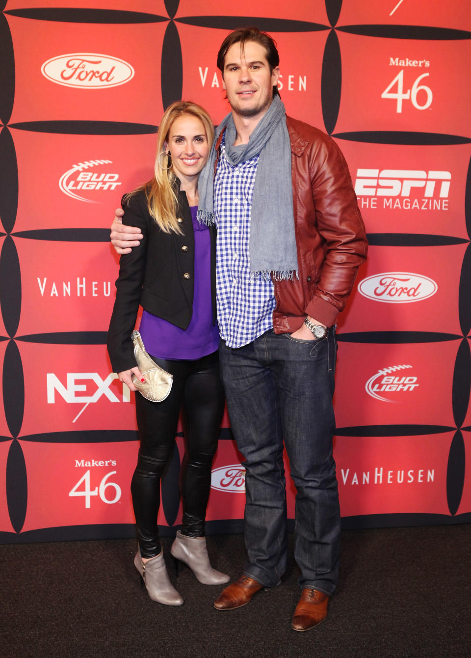 A.J. Feeley, right, St. Louis Rams quarterback and husband of American soccer player Heather Mitts (Robin Marchant/Getty Images)